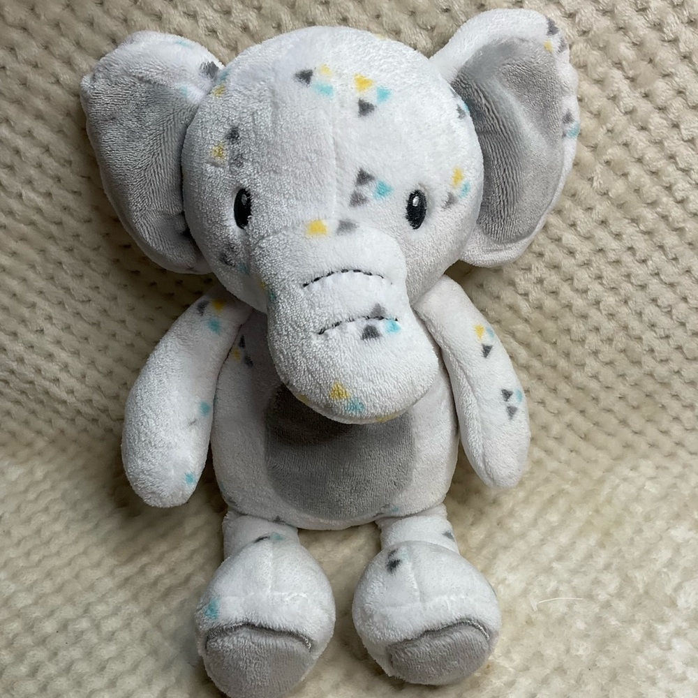 Baby’s First Nemcor Plush Elephant Hug and Snug Stuffed Animal w Rattle Crinkle
